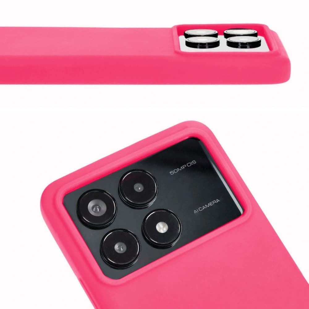 Silikonové pouzdro Bizon Soft Case do Xiaomi Poco F6 Pro neonově růžové - 10