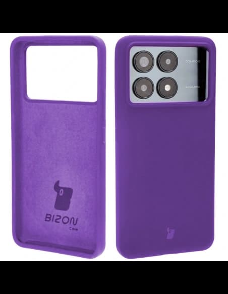 Silikonové pouzdro Bizon Soft Case pro Xiaomi Poco F6 Pro fialové