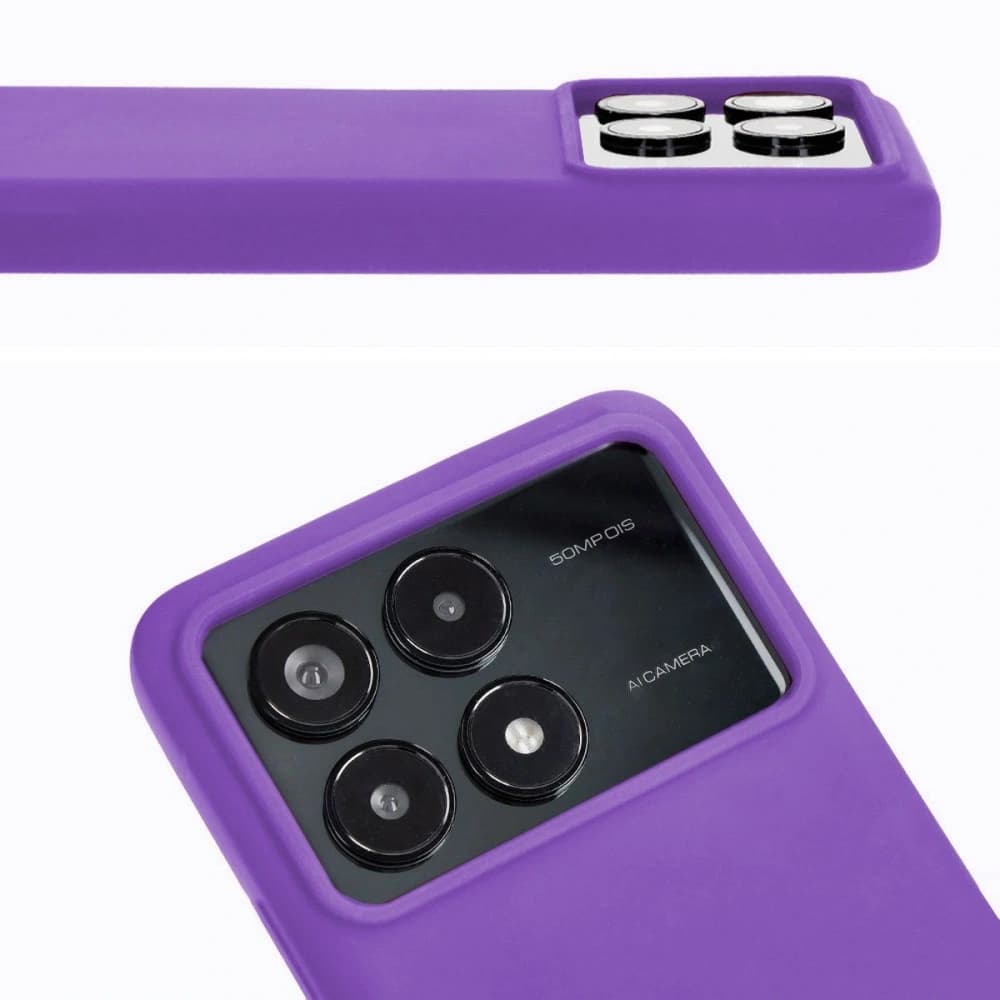 Silikonové pouzdro Bizon Soft Case pro Xiaomi Poco F6 Pro fialové - 10