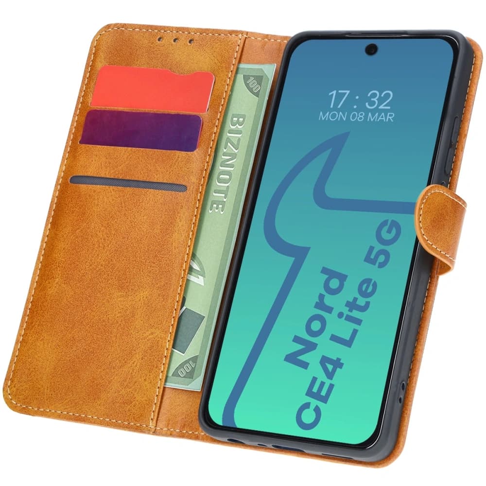 Bizon Case Pocket OnePlus Nord CE4 Lite 5G brown