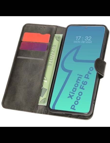 Etui z klapką Bizon Case Pocket do Xiaomi Poco F6 Pro černé