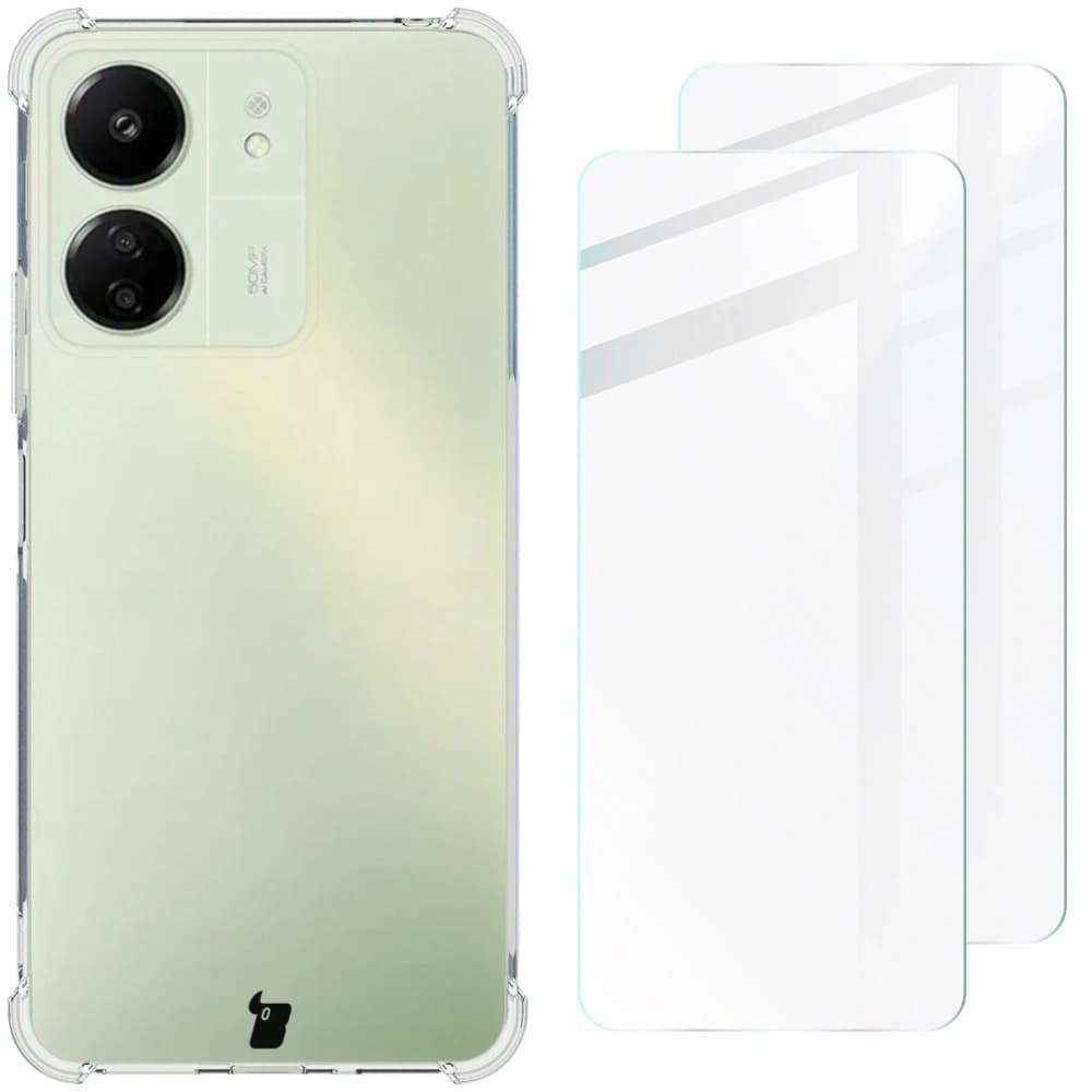 Bizon Case Clear Pack tok + 2x képernyőüveg Xiaomi Redmi 4G átlátszó