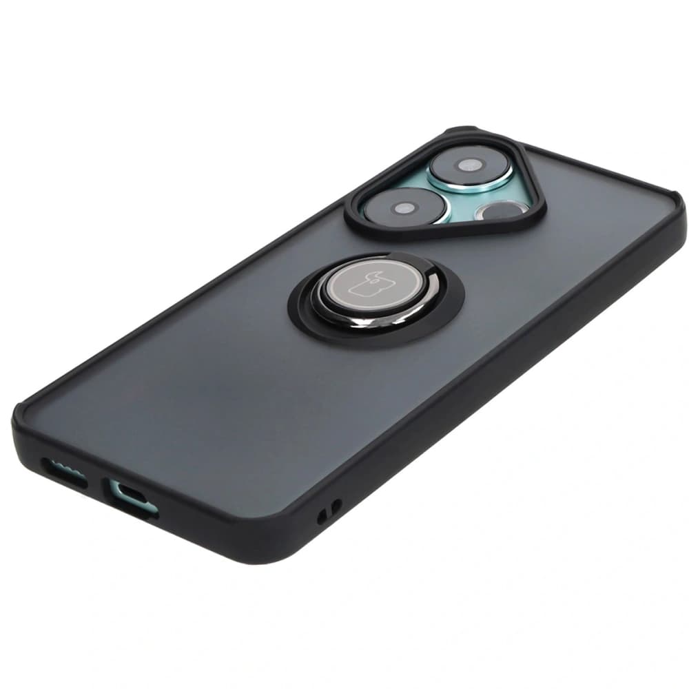 Bizon Case Hybrid Ring Xiaomi Poco F6 rauchig mit einem schwarzen Rahmen - 3