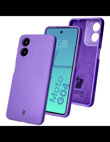 Bizon Soft Case Motorola Moto G04 lila