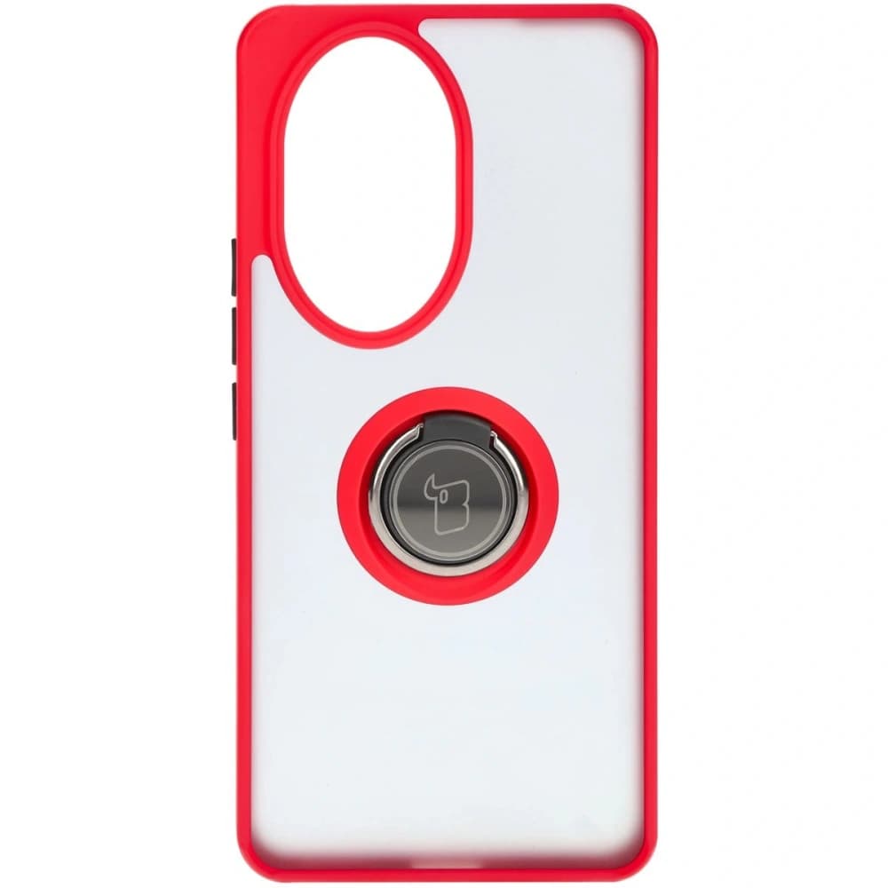 Bizon Case Hybrid Ring Honor 200 Pro smoky with a red frame - 2