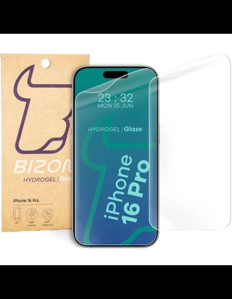 Bizon Glass Hydrogel Elülső Apple iPhone 16 Pro [2 PACK]
