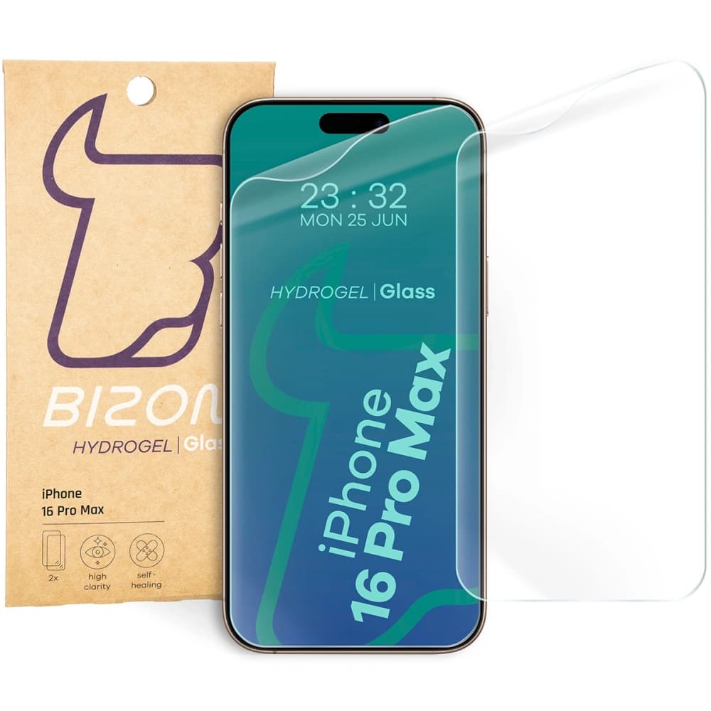 Bizon Glass Hydrogel Front Apple iPhone 16 Pro Max [2 PACK] - 1