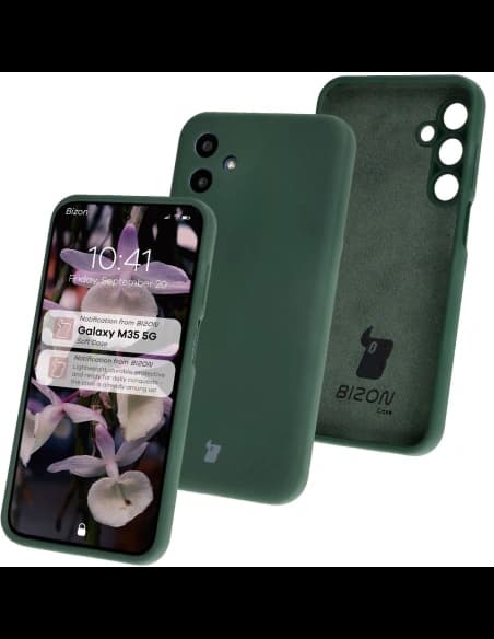 Bizon Soft Case Samsung Galaxy M35 5G verde închis