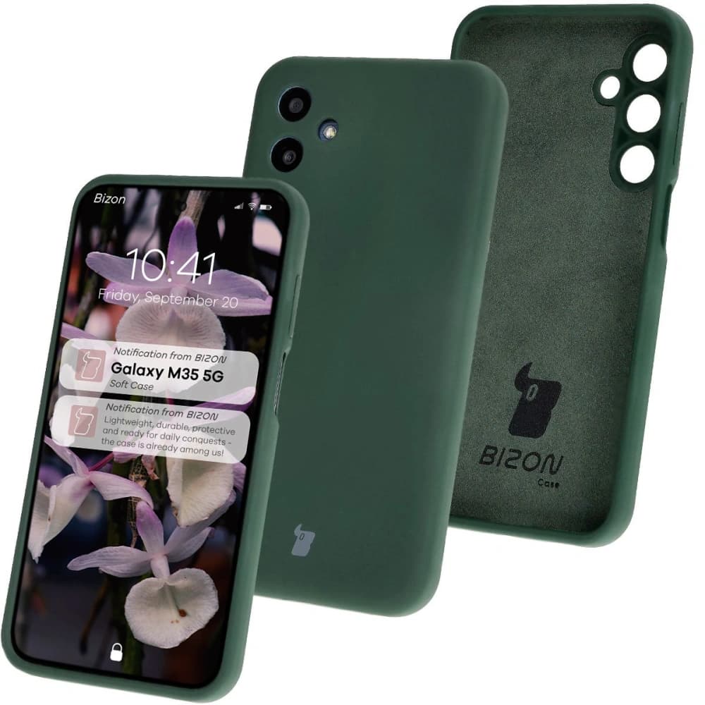 Bizon Soft Case Samsung Galaxy M35 5G verde închis