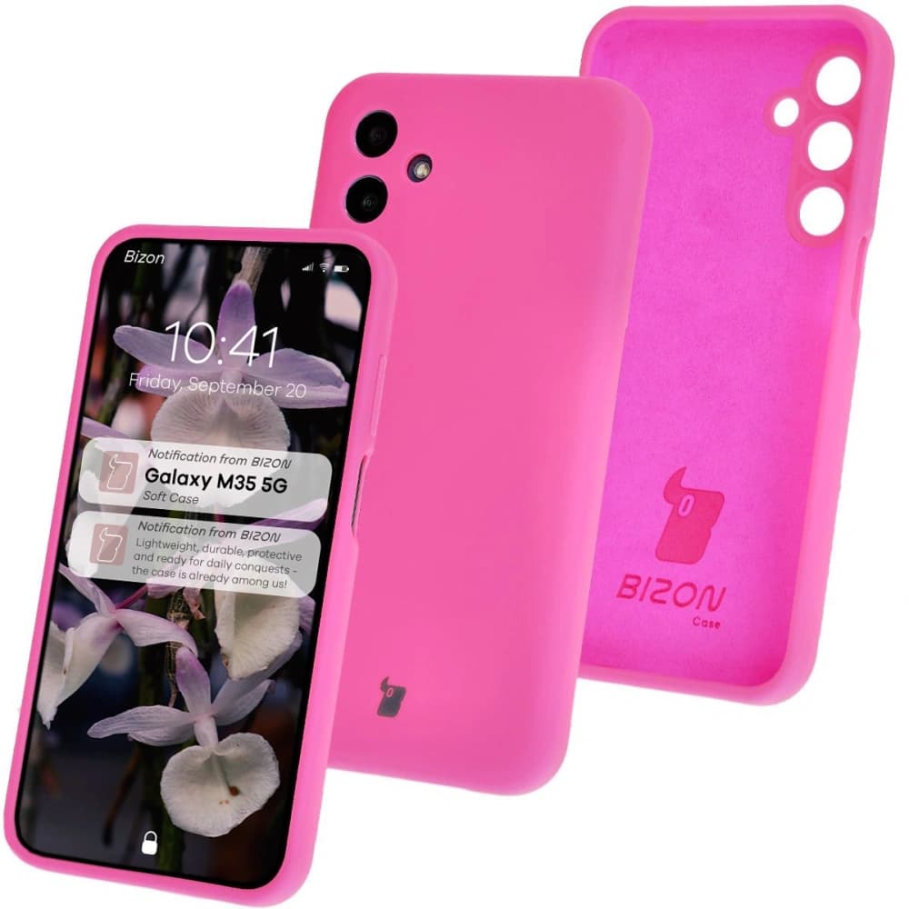 Bizon Soft Case Samsung Galaxy M35 5G roz neon