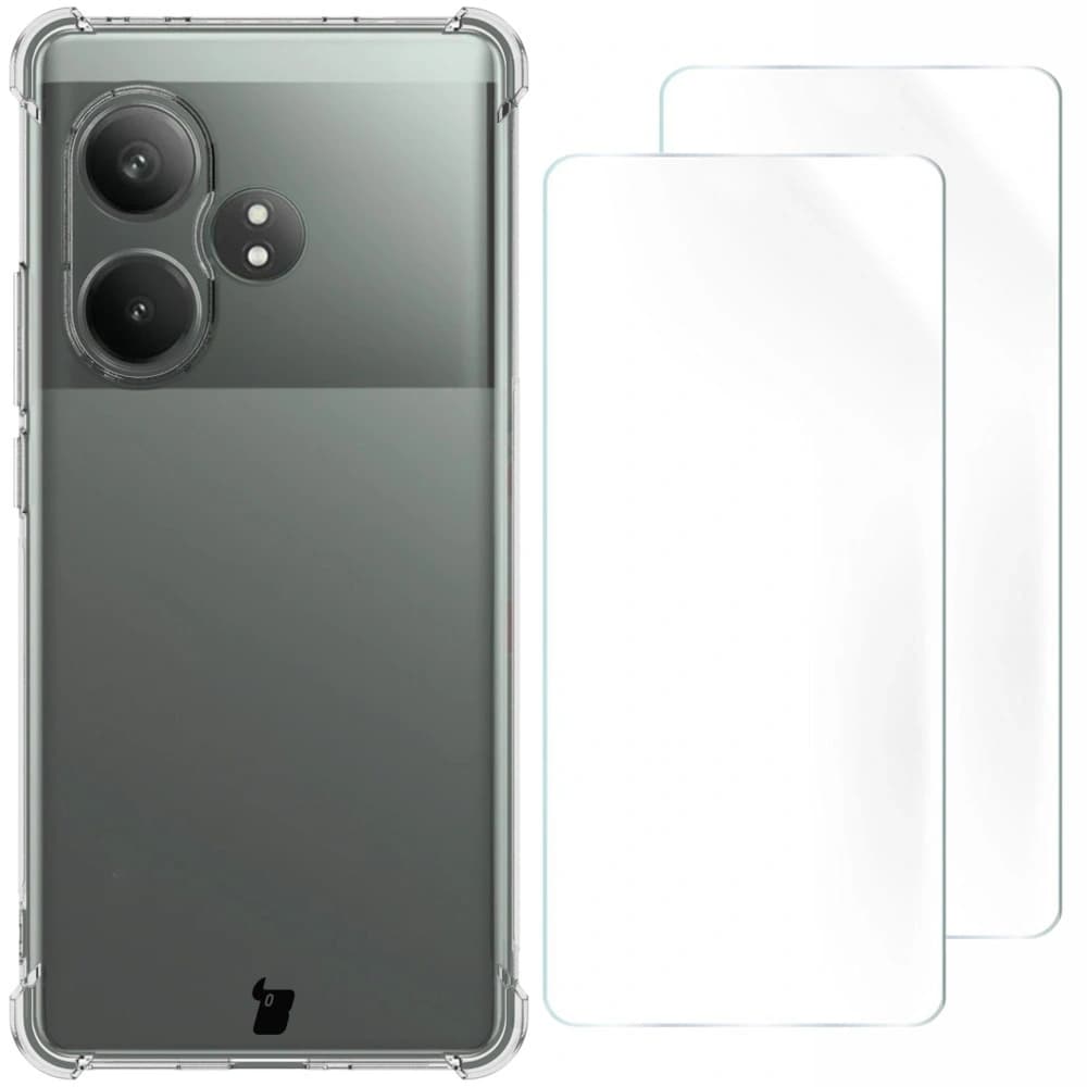 Elastický obal + 2x fólie na displej Bizon Case Clear Pack pro Realme GT 6/GT 6T průhledné