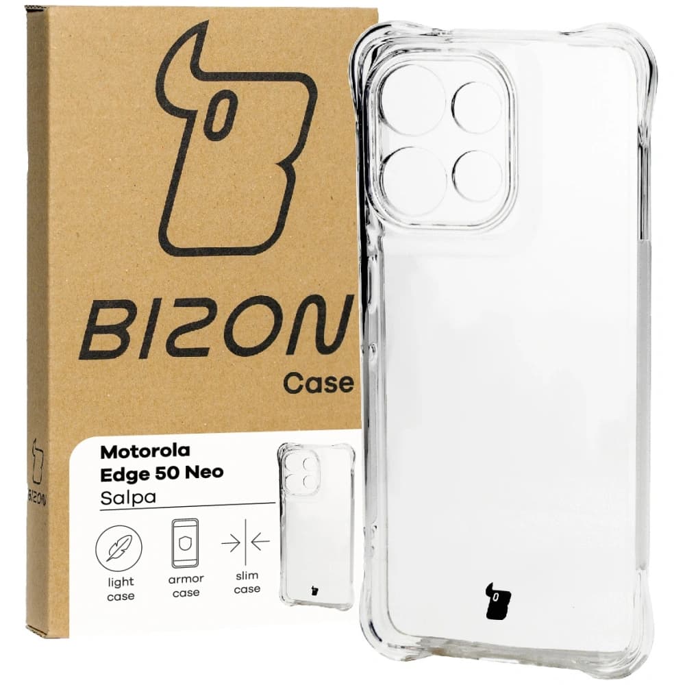 Elastické pouzdro Bizon Case Salpa pro Motorola Edge 50 Neo průhledné