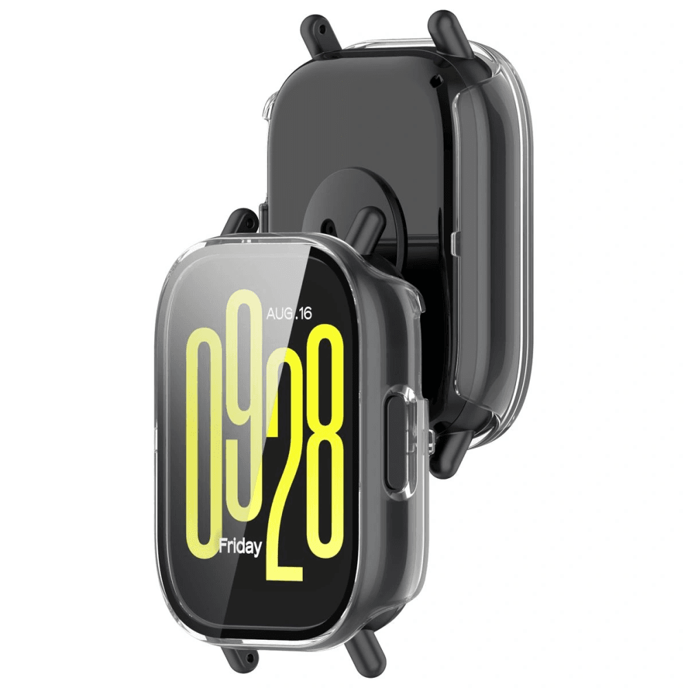 Etui din sticlă pentru ceas Bizon Case+Glass Watch pentru Xiaomi Redmi Watch 5 Lite transparent - 1