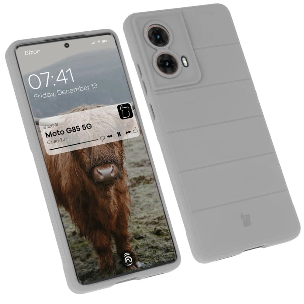Bizon Case Tur Motorola Moto G85 5G light grey - 1