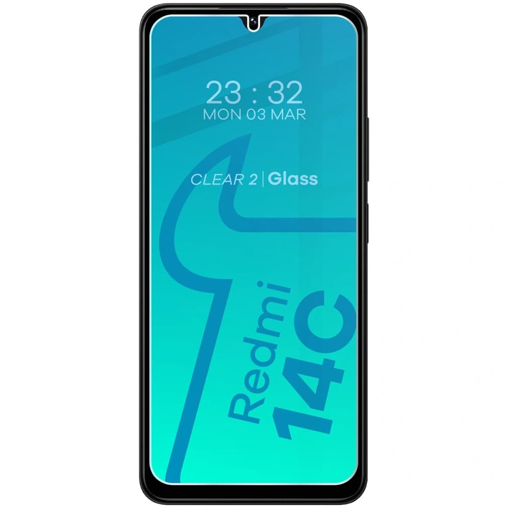 Bizon Case Clear Pack Hülle + 2x Bildschirmglas für Redmi 14C 4G klar - 8