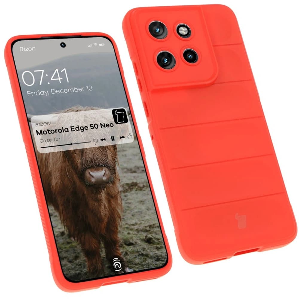 Bizon Caz Tur Motorola Edge 50 Neo roșu