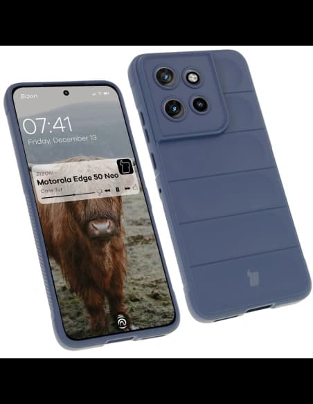 Bizon Caz Tur Motorola Edge 50 Neo albastru închis