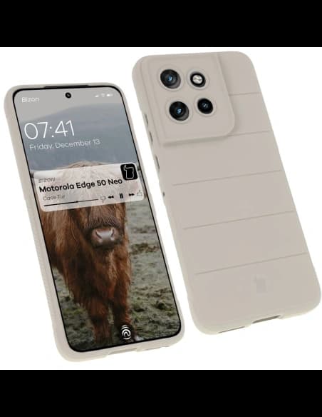 Bizon Caz Tur Motorola Edge 50 Neo gri deschis