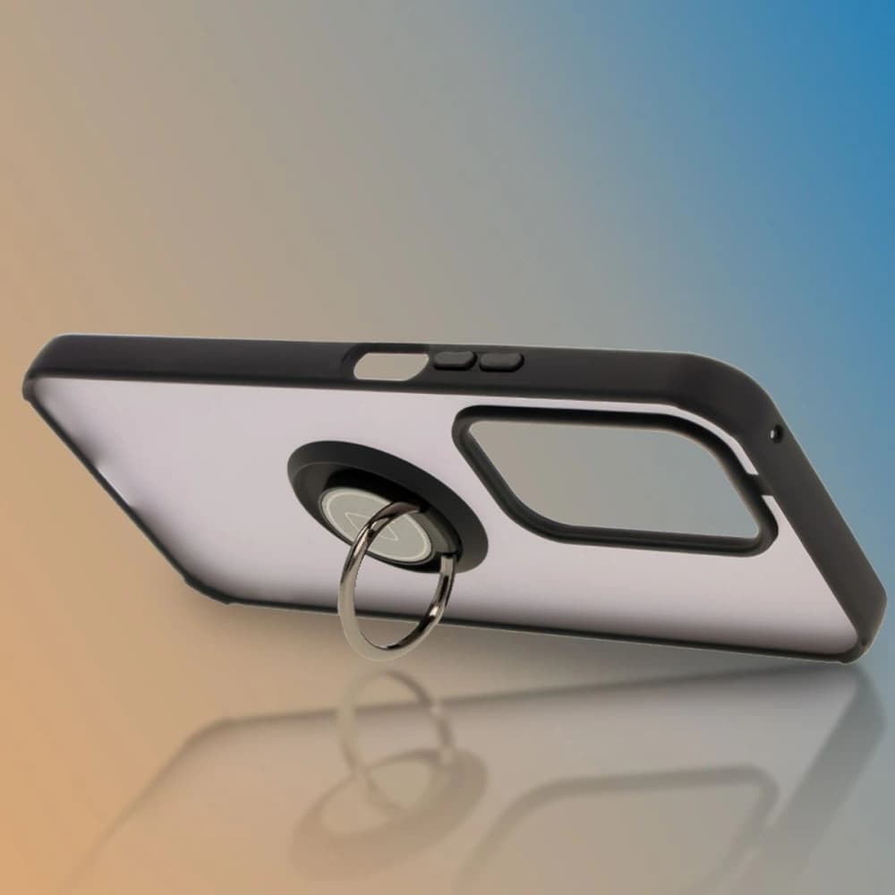 Bizon Case Hybrid Ring Honor 200 Lite smoky with a black frame - 6