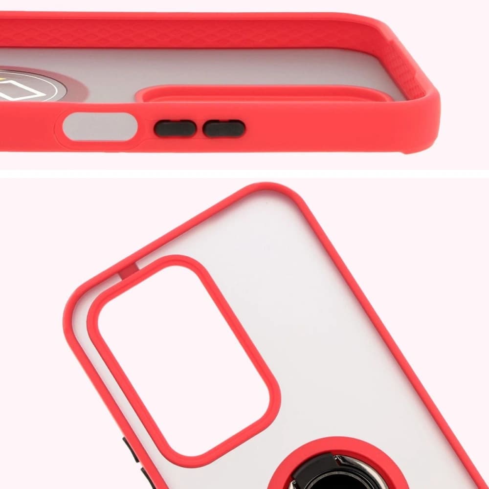 Bizon Case Hybrid Ring Honor 200 Lite smoky with a red frame - 3