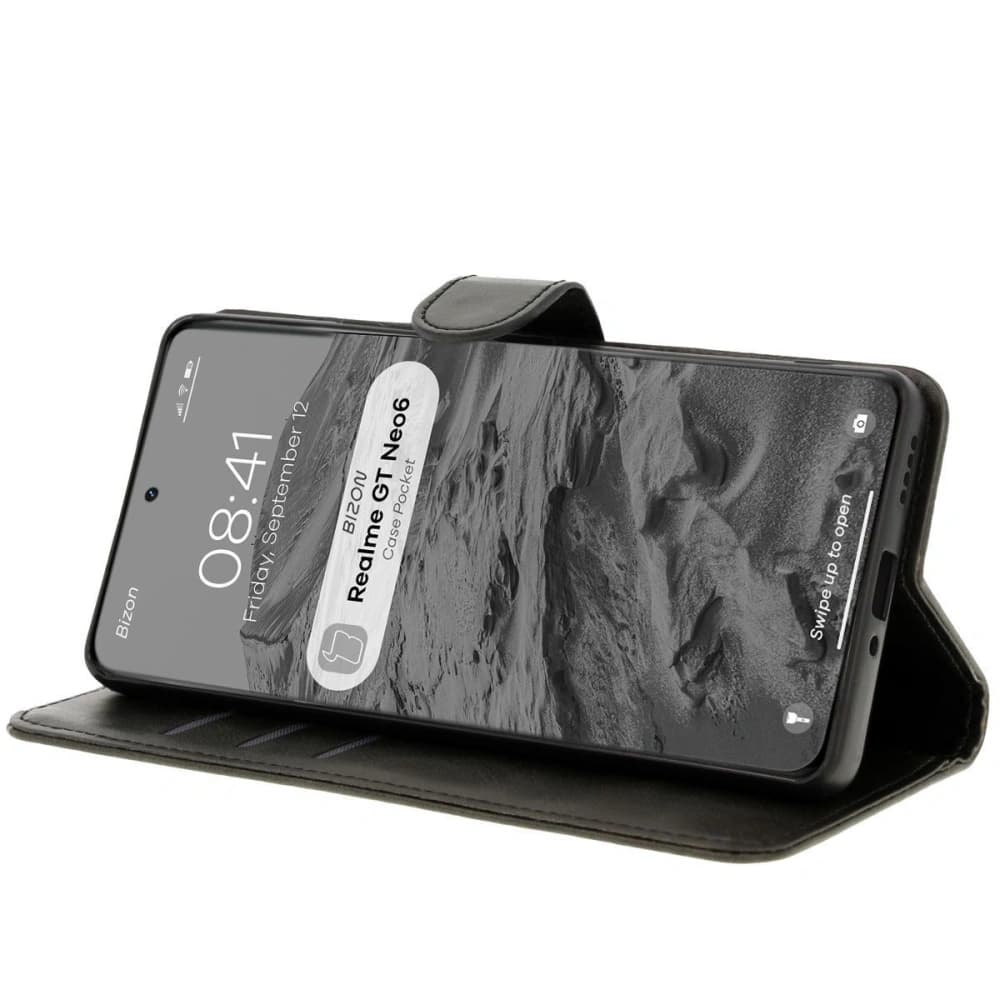 Etui s klopou Bizon Case Pocket pro Realme GT 6 / 6T / Neo 6 / Neo 6 SE černé - 5