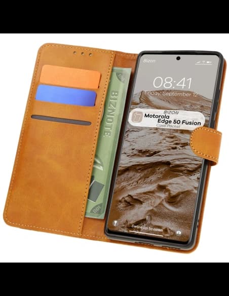 Bizon Tasche für Motorola Edge 50 Fusion braun