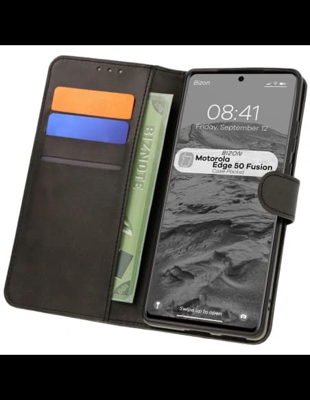 Bizon Case Tasche Motorola Edge 50 Fusion schwarz