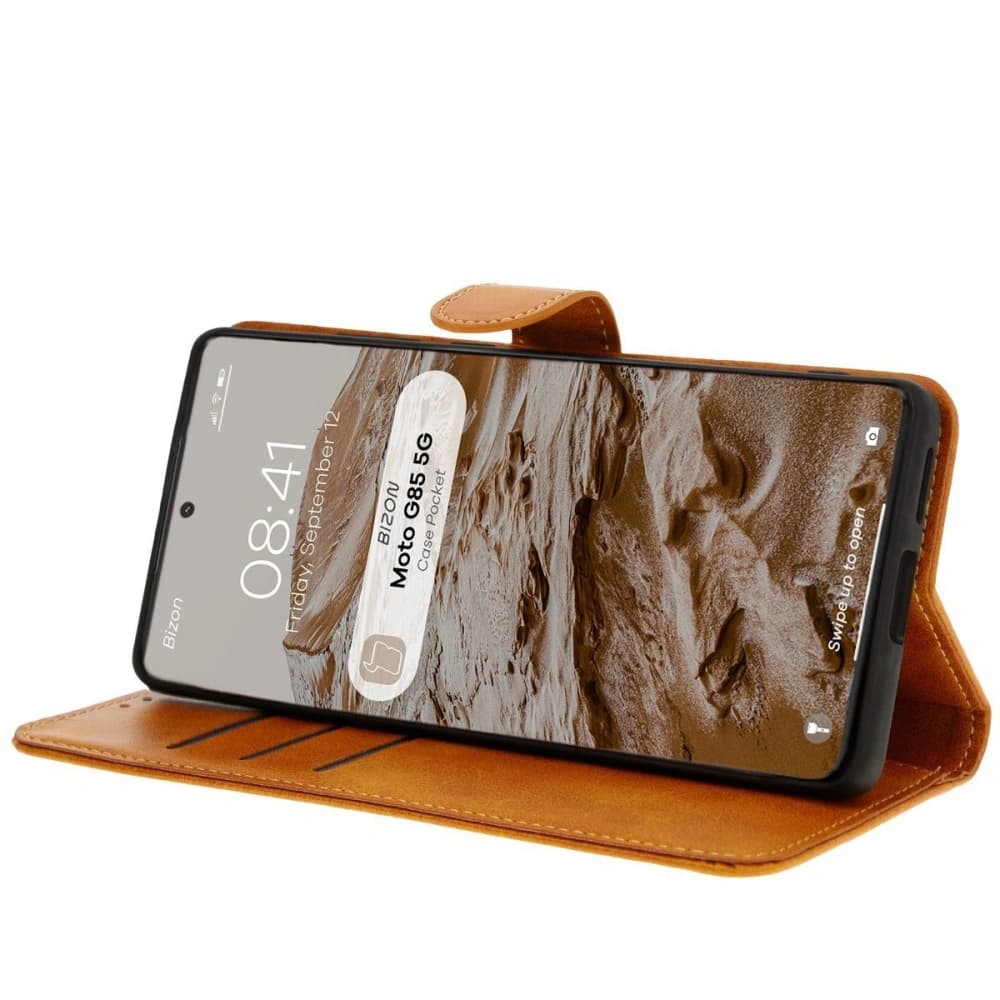 Bizon Case Pocket Motorola Moto G85 5G brown - 5