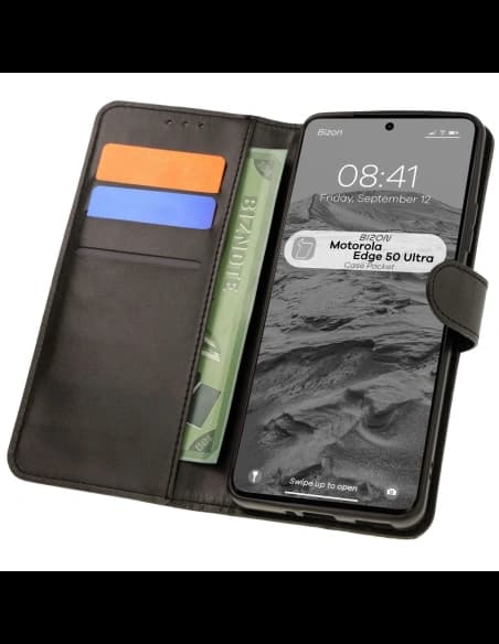 Bizon Case Tasche Motorola Edge 50 Ultra schwarz