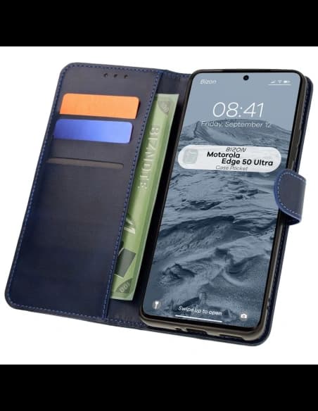 Bizon Case Pocket Motorola Edge 50 Ultra marineblau