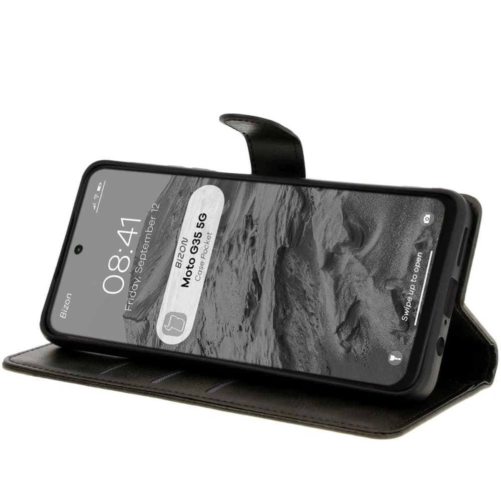 Bizon Carcasă Pocket Motorola Moto G35 5G negru - 5