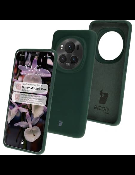 Caz moale Bizon pentru Honor Magic6 Pro verde închis