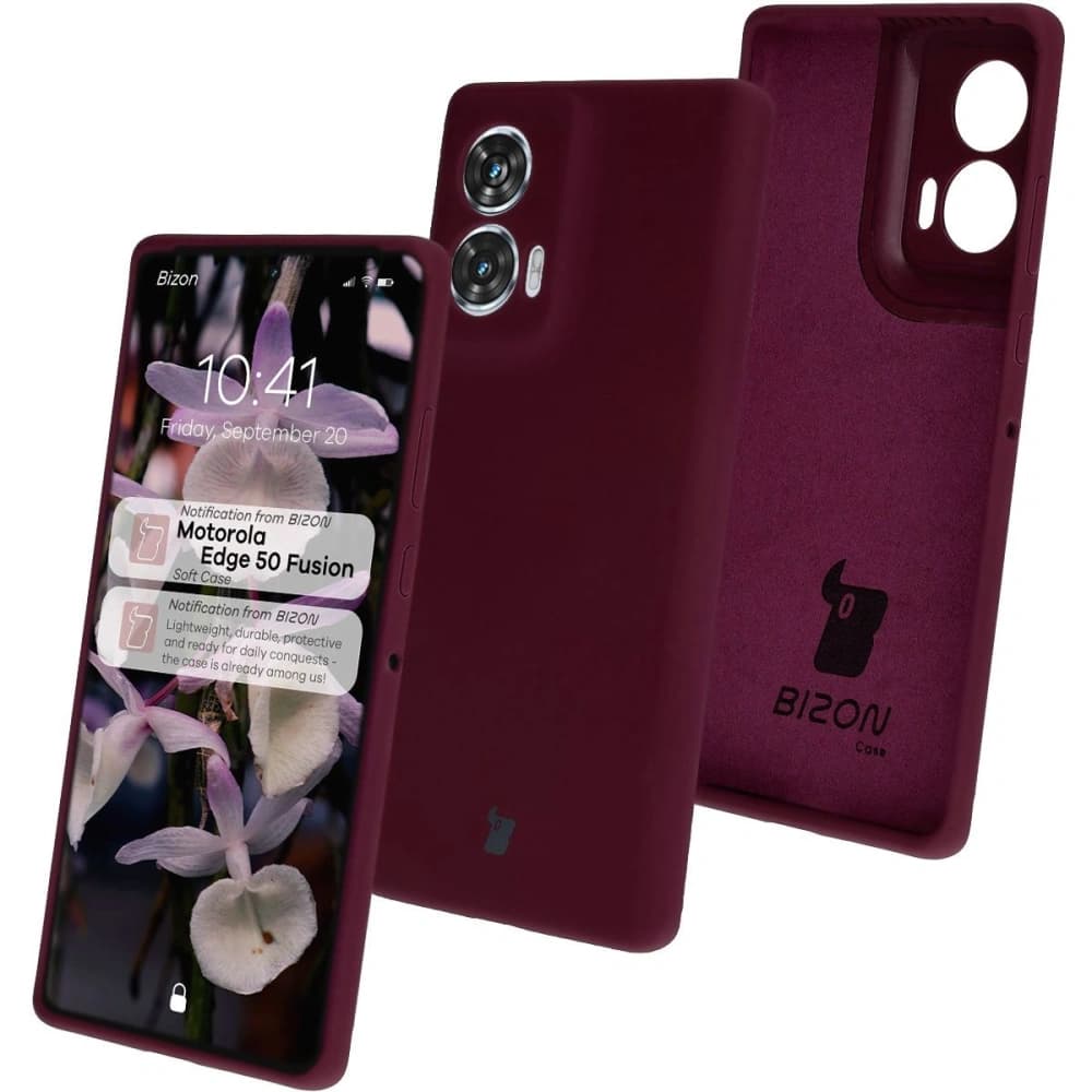 Silikonový kryt Bizon Soft Case pro Motorola Edge 50 Fusion tmavě fialový - 1