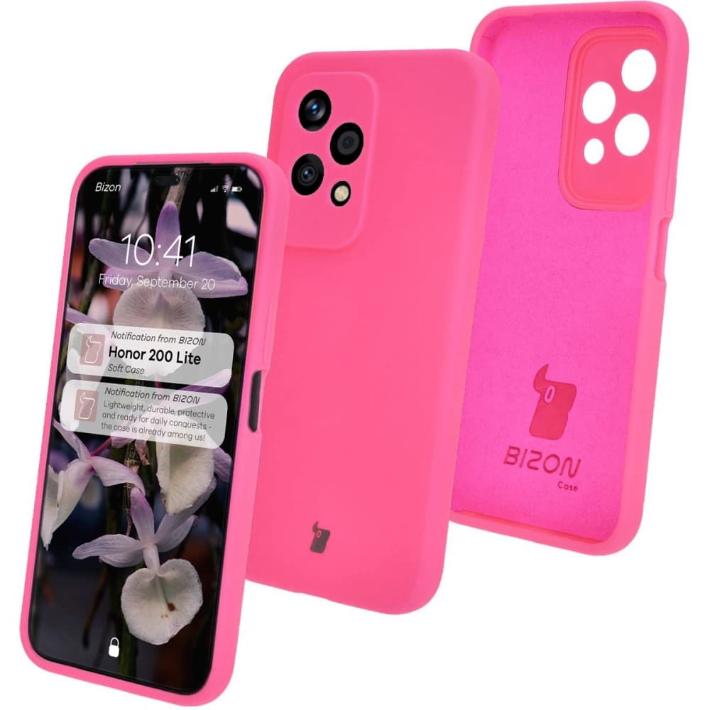 Bizon Soft Case Honor 200 Lite neon pink - 1