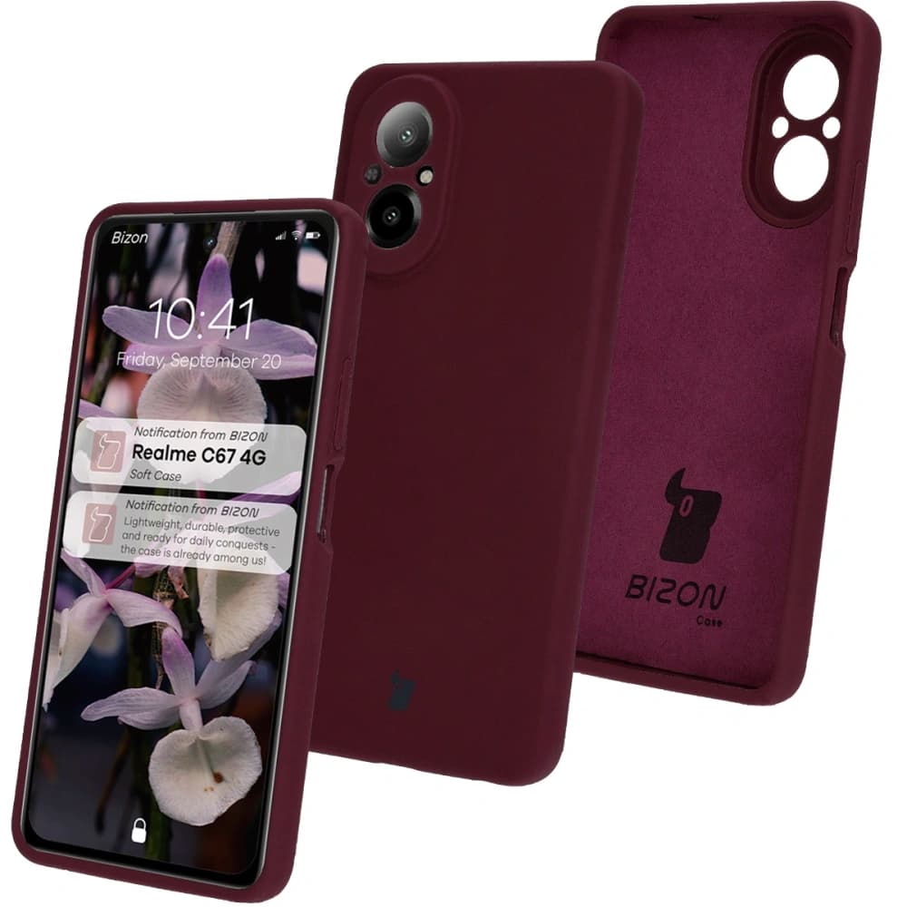 Bizon Soft Case Realme C67 4G dunkel lila - 1