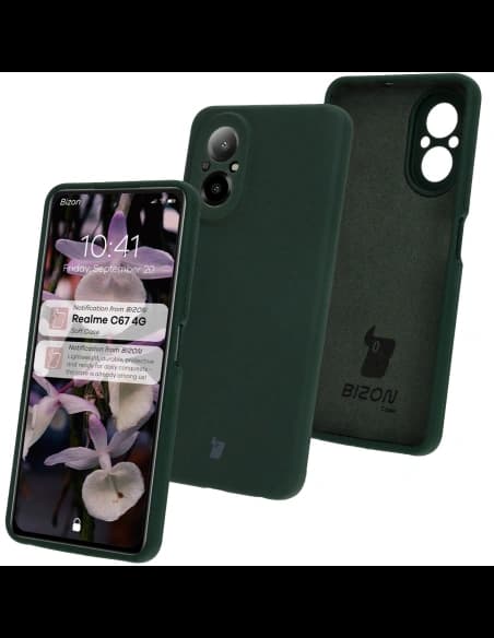 Bizon Soft Case Realme C67 4G dunkelgrün