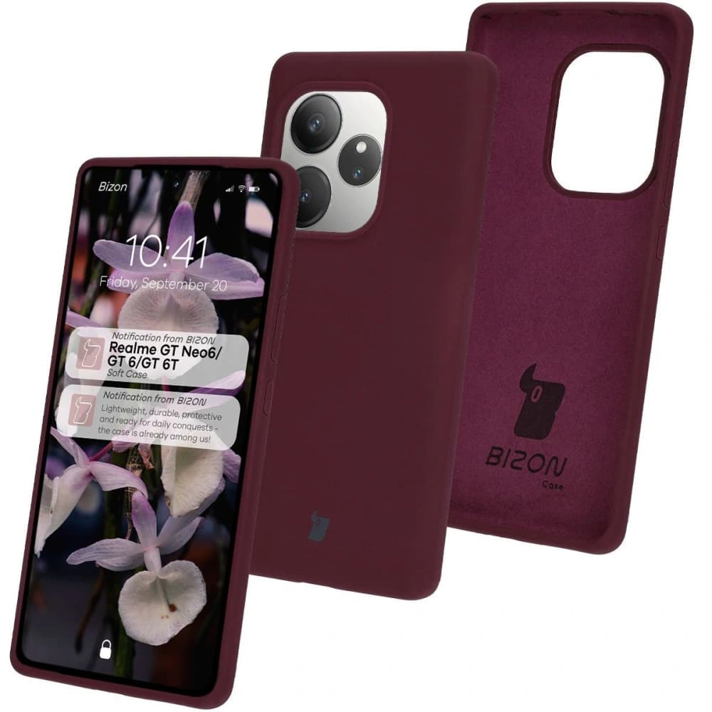 Silikonový obal Bizon Soft Case pro Realme GT 6 / 6T / Neo 6 / Neo 6 SE tmavě fialový - 1