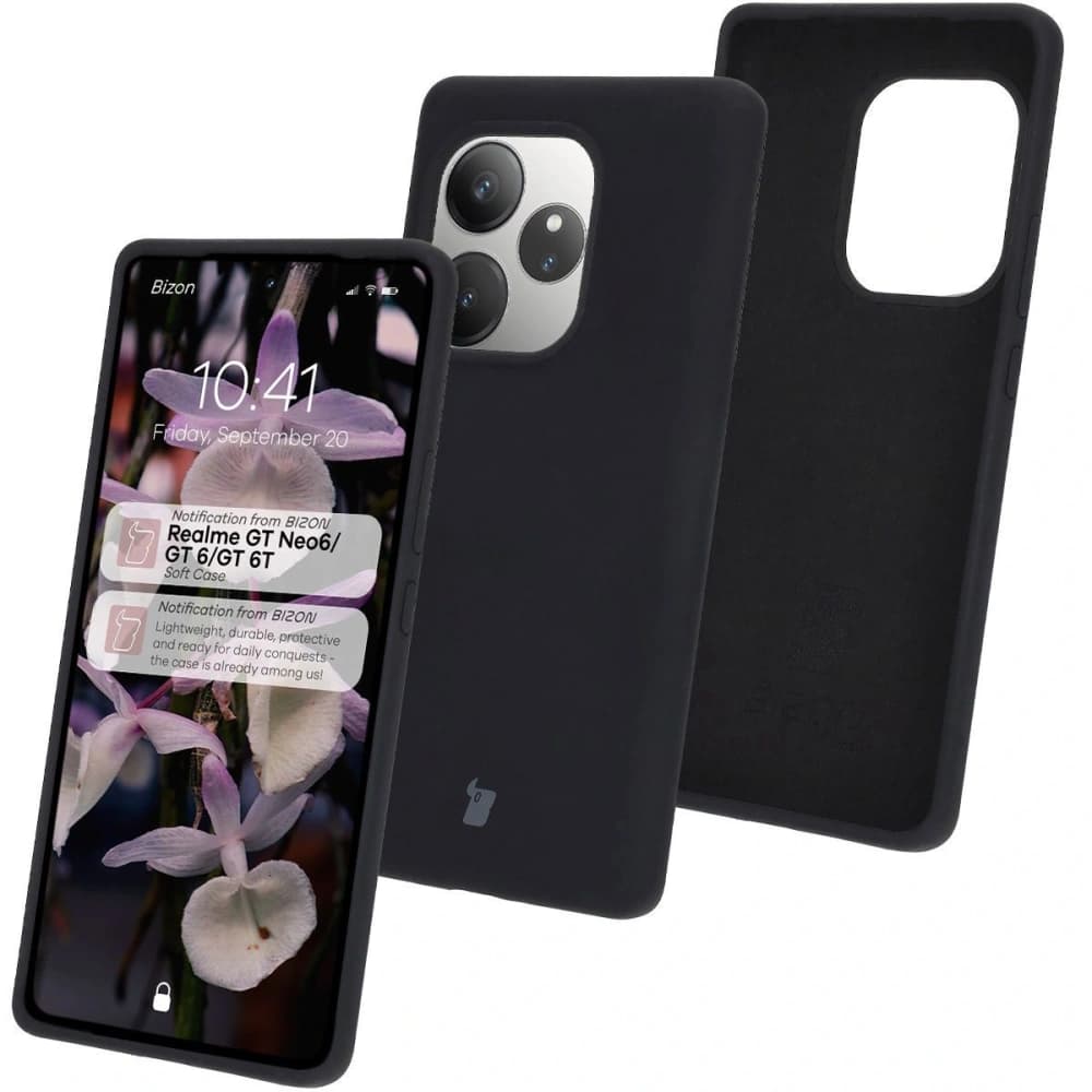 Silikonový obal Bizon Soft Case pro Realme GT 6 / 6T / Neo 6 / Neo 6 SE černý - 1