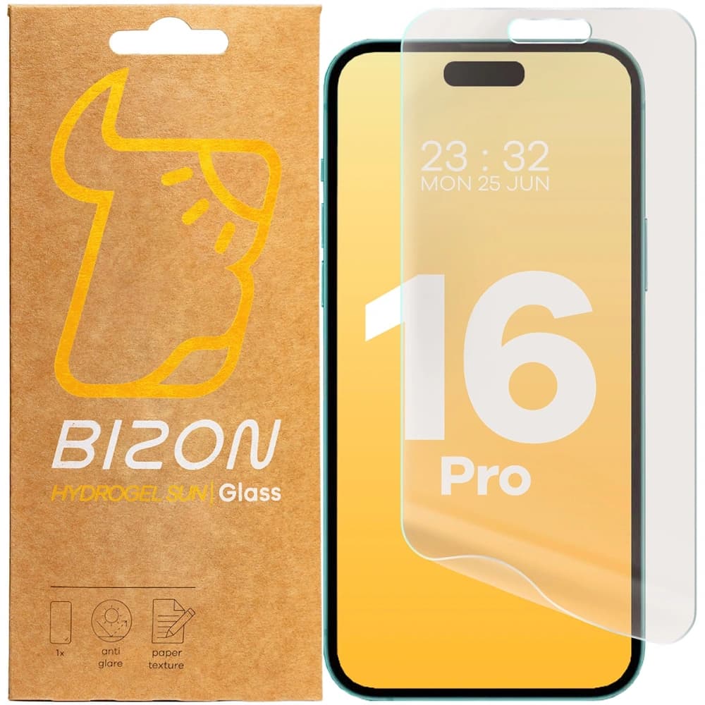 Bizon Glass Hydrogel Nap Apple iPhone 16 Pro [2 CSOMAG] - 1
