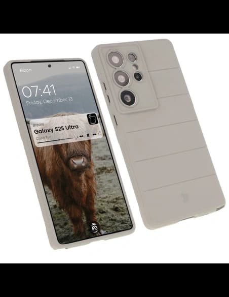 Pancéřové pouzdro Bizon Case Tur do Samsung Galaxy S25 Ultra světle šedé