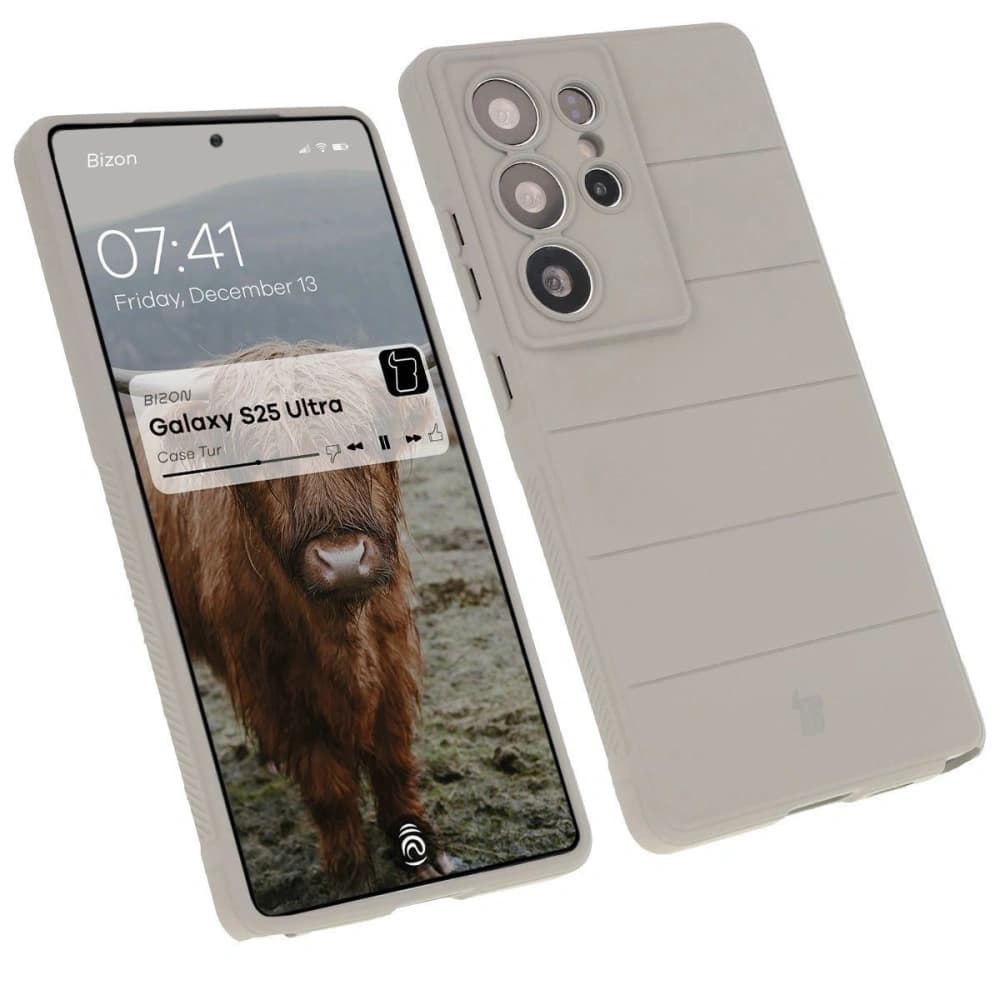 Pancéřové pouzdro Bizon Case Tur do Samsung Galaxy S25 Ultra světle šedé