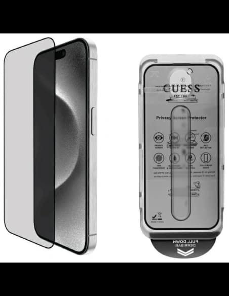 Guess GUTGP16SBOKGCIP Apple iPhone 16 Screen Protector Privacy 2.5D Outline