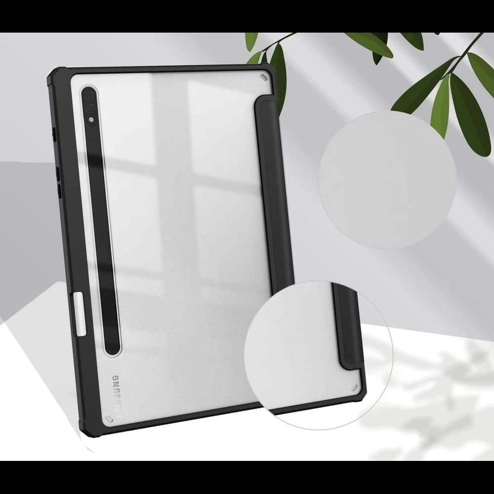 Bizon Case Tab Átlátszó Matt Samsung Galaxy Tab S8 / S7 fekete - 7