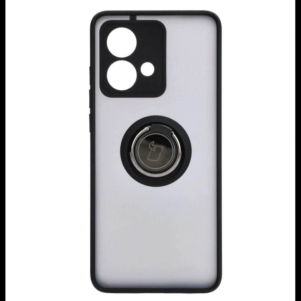 Bizon Case Hybrid Ring Motorola Edge 40 Neo smoky with a black frame - 2