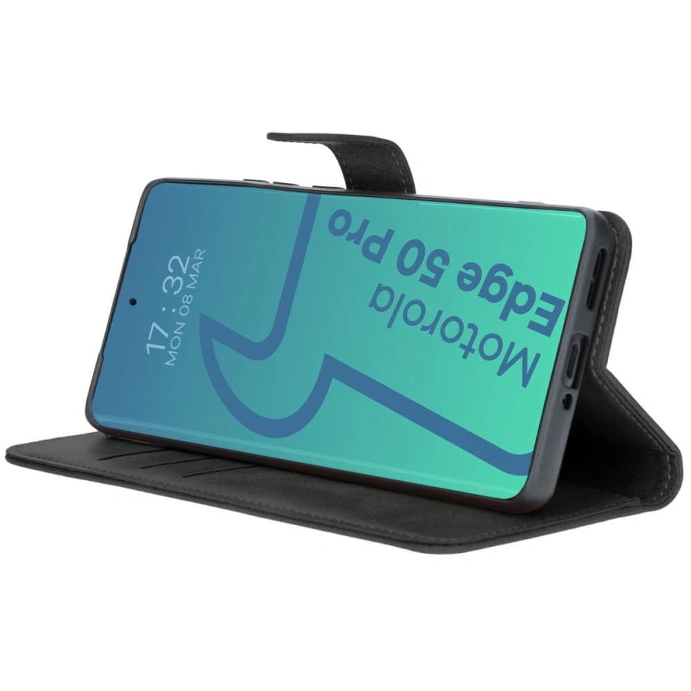 Etui s klopou Bizon Case Pocket pro Motorola Edge 50 Pro černé - 6