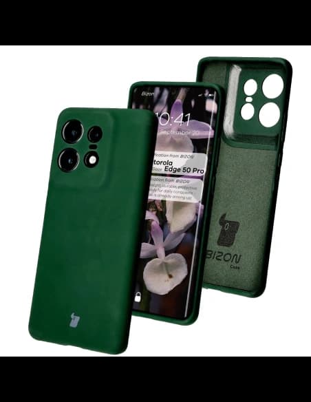 Bizon Soft Case Motorola Edge 50 Pro dunkelgrün