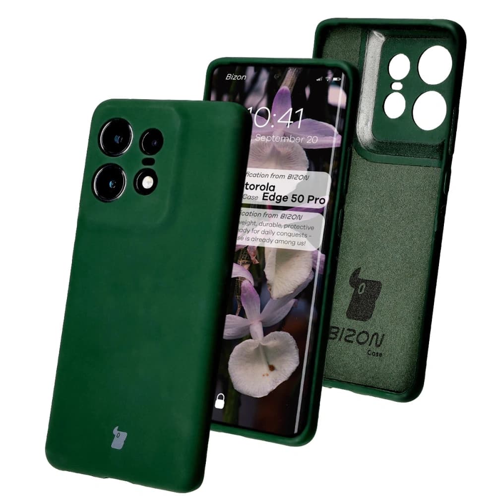 Bizon puha tok Motorola Edge 50 Pro sötétzöld