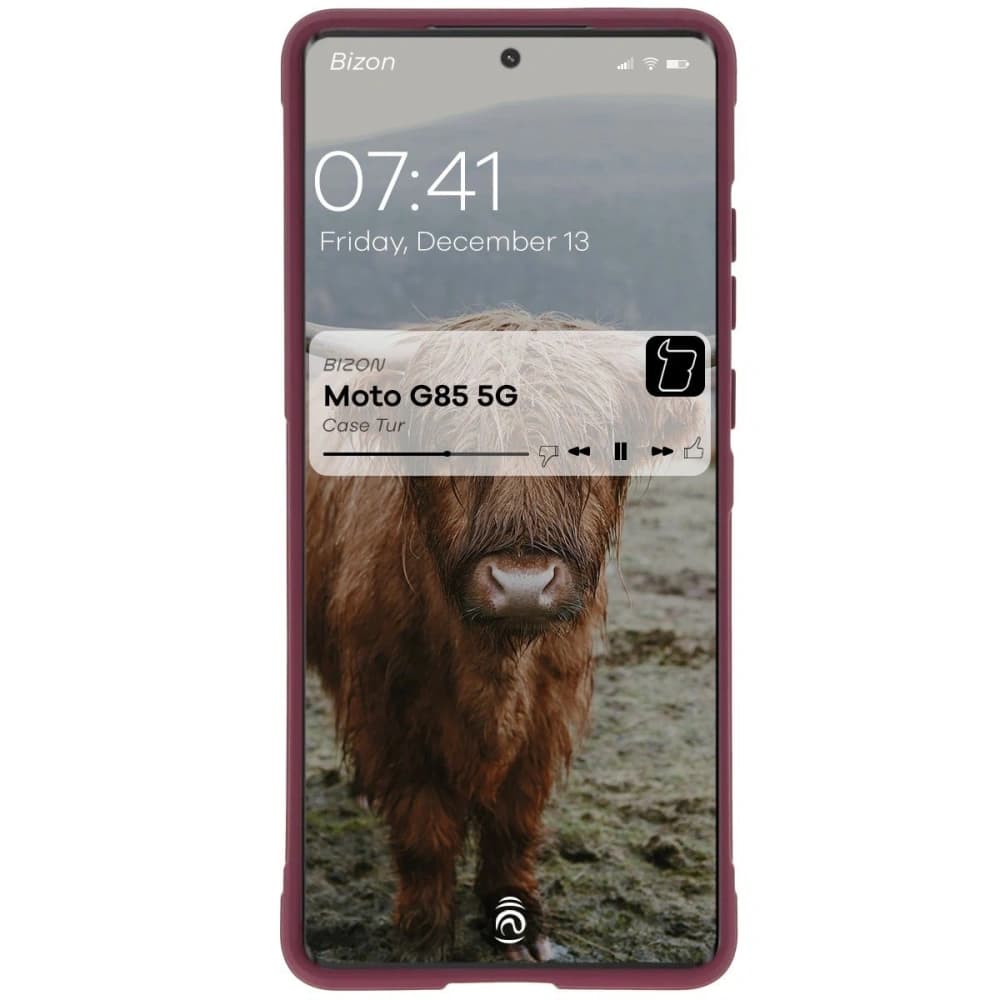 Bizon Case für Motorola Moto G85 5G dunkel lila - 4