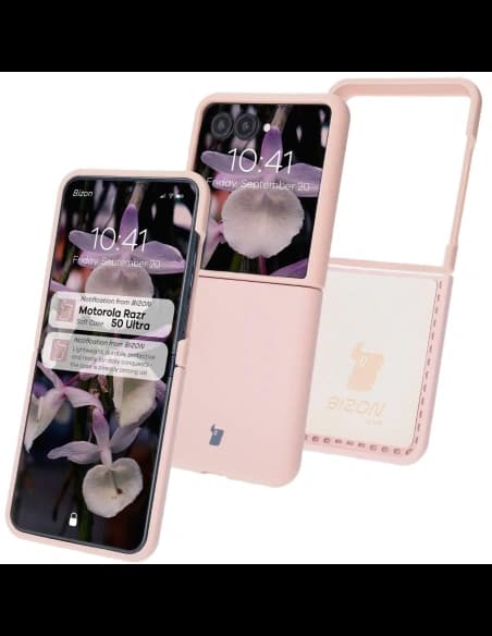 Bizon Soft Case Motorola Razr 50 Ultra roz deschis