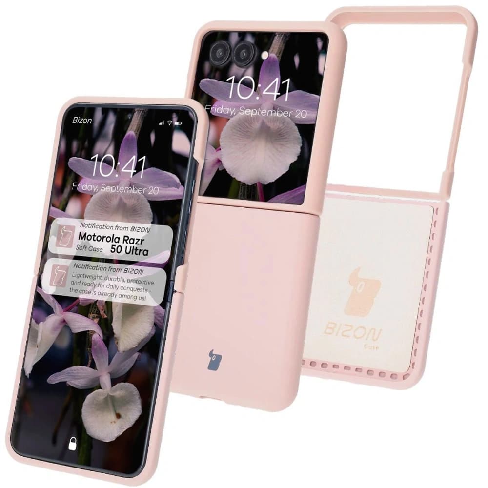Bizon Soft Case Motorola Razr 50 Ultra roz deschis